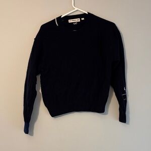 Anya Hindmarch Midnight Blue Crewneck Top - 100 percent wool